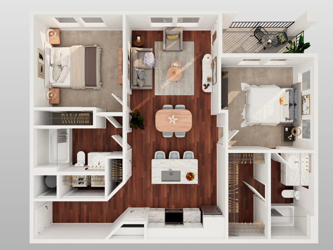 Fort Worth Apartment Floorplan