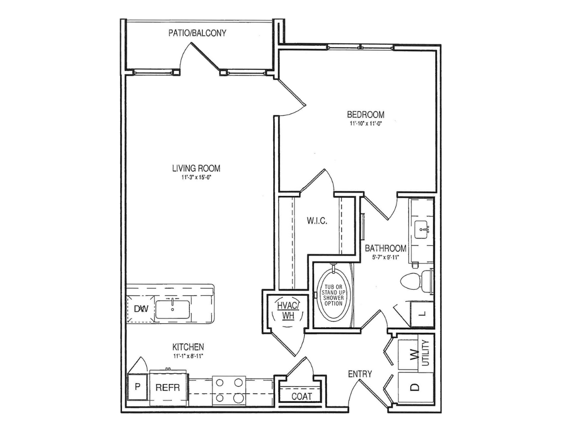 Fort Worth Apartment Floorplan