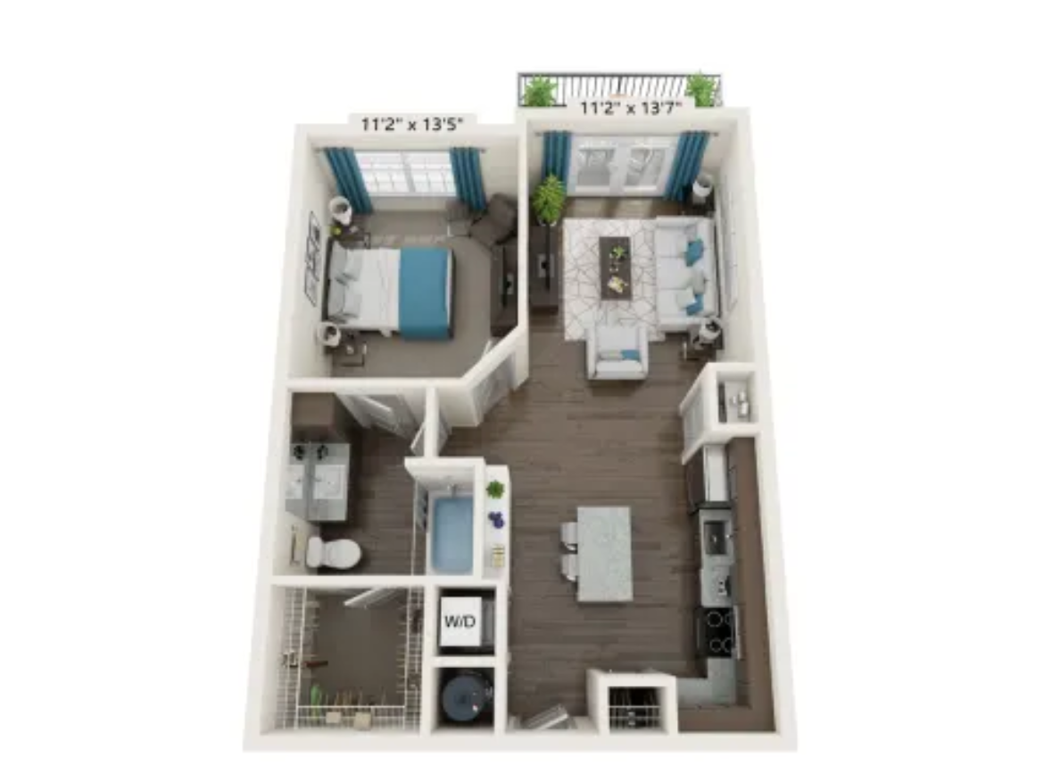 Fort Worth Apartment Floorplan