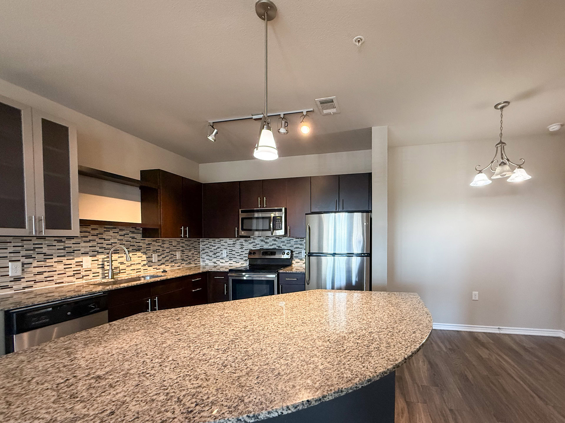 San Antonio Kitchen with huge island and dining room