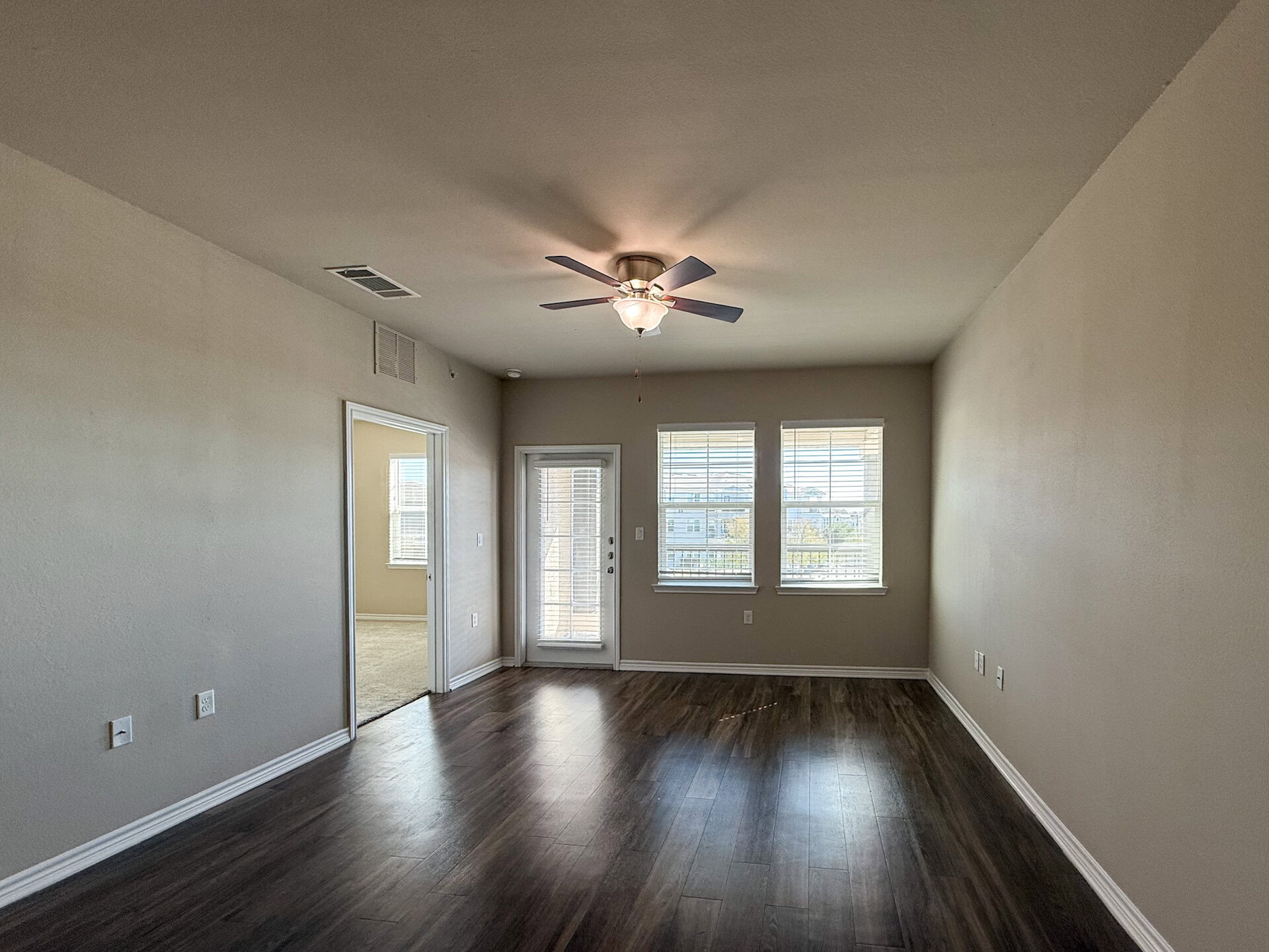 San Antonio Living Room with hard wood floors