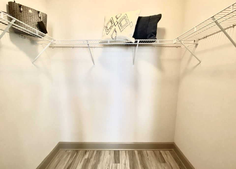 Buckhead apartment walk in closet.