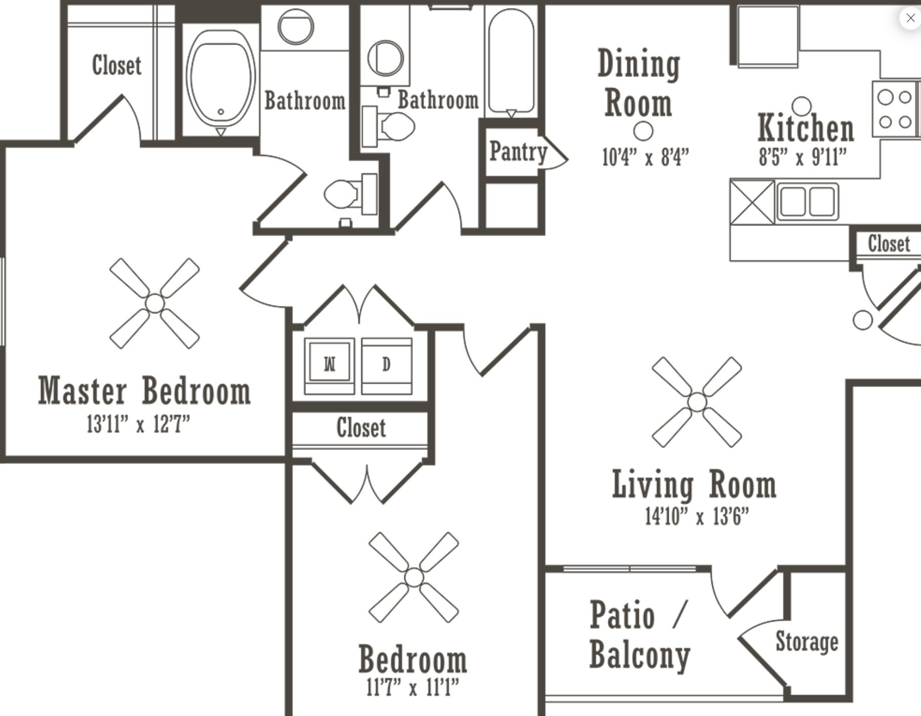Fort Worth Apartment Floorplan