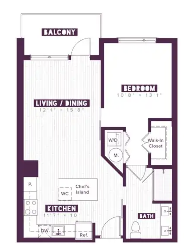 San Antonio Apartment in The Rim Floorplan