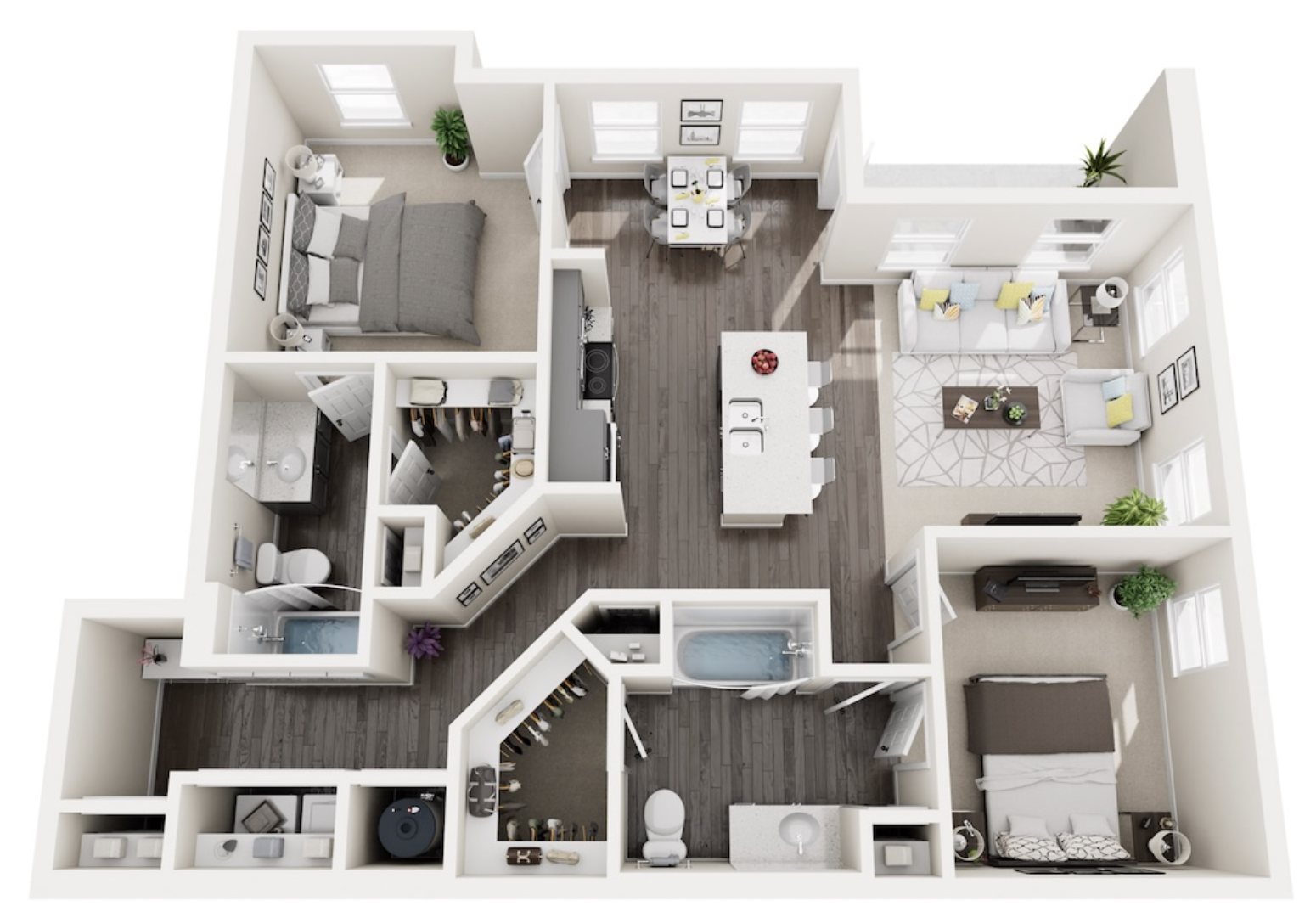San Antonio Northeast Two Bedroom apartment floorplan
