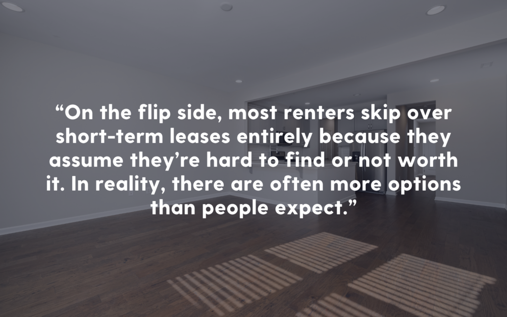short term lease apartment with quote from blog