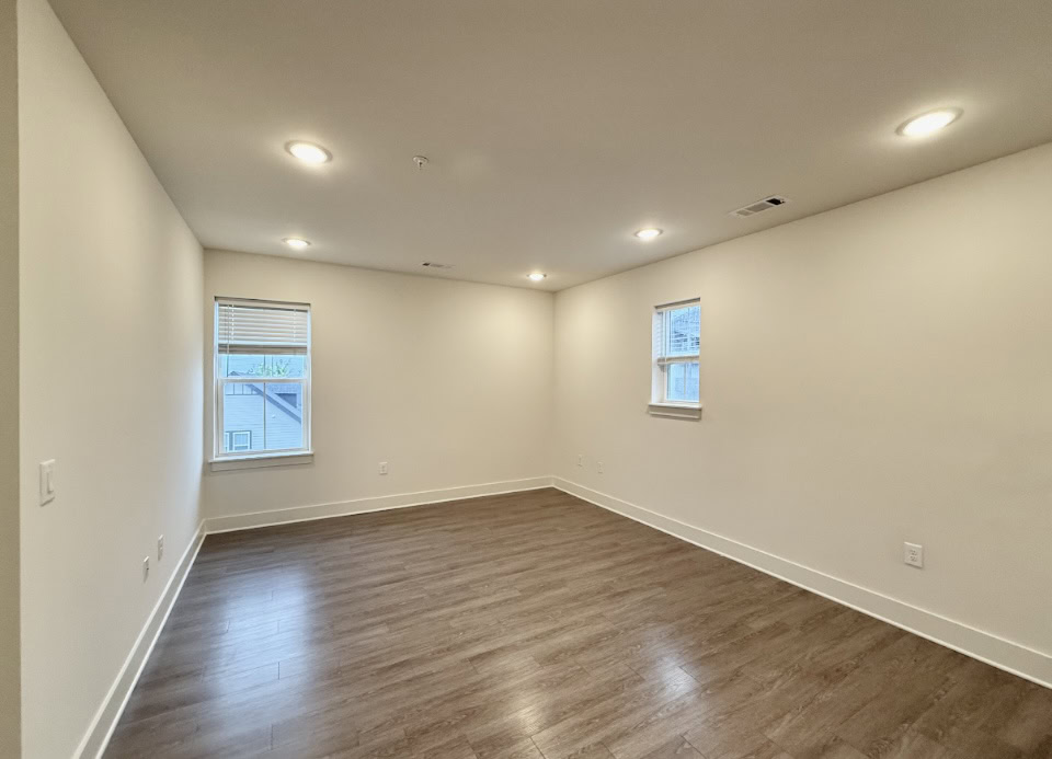 Nashville Apartment living room with tons of space and windows.
