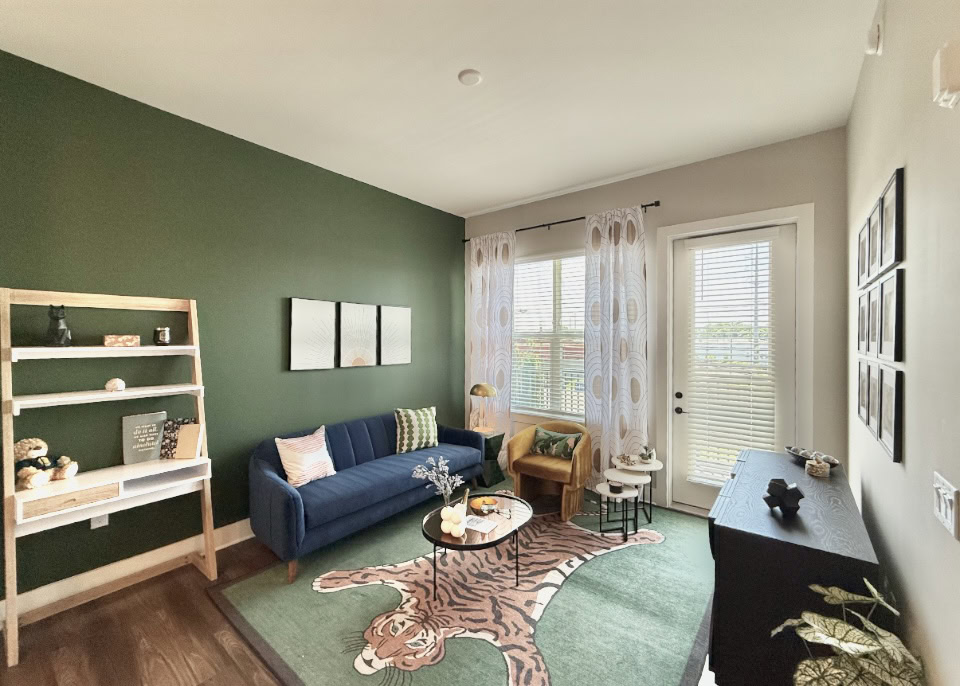 Atlanta Apartment living room with large windows