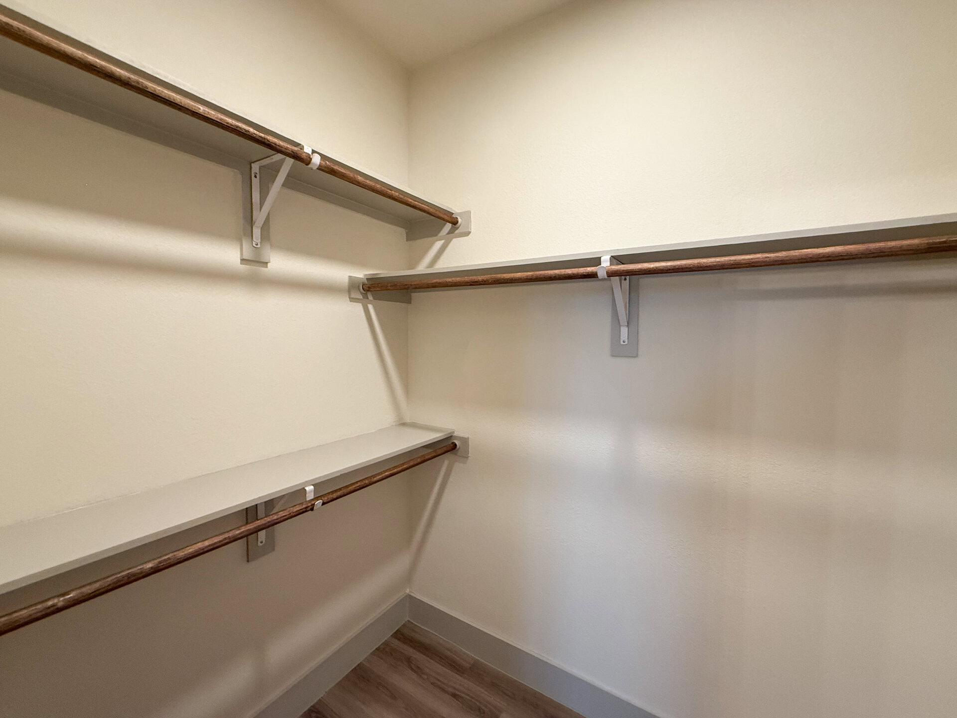 Northwest San Antonio two-bedroom apartment closet.