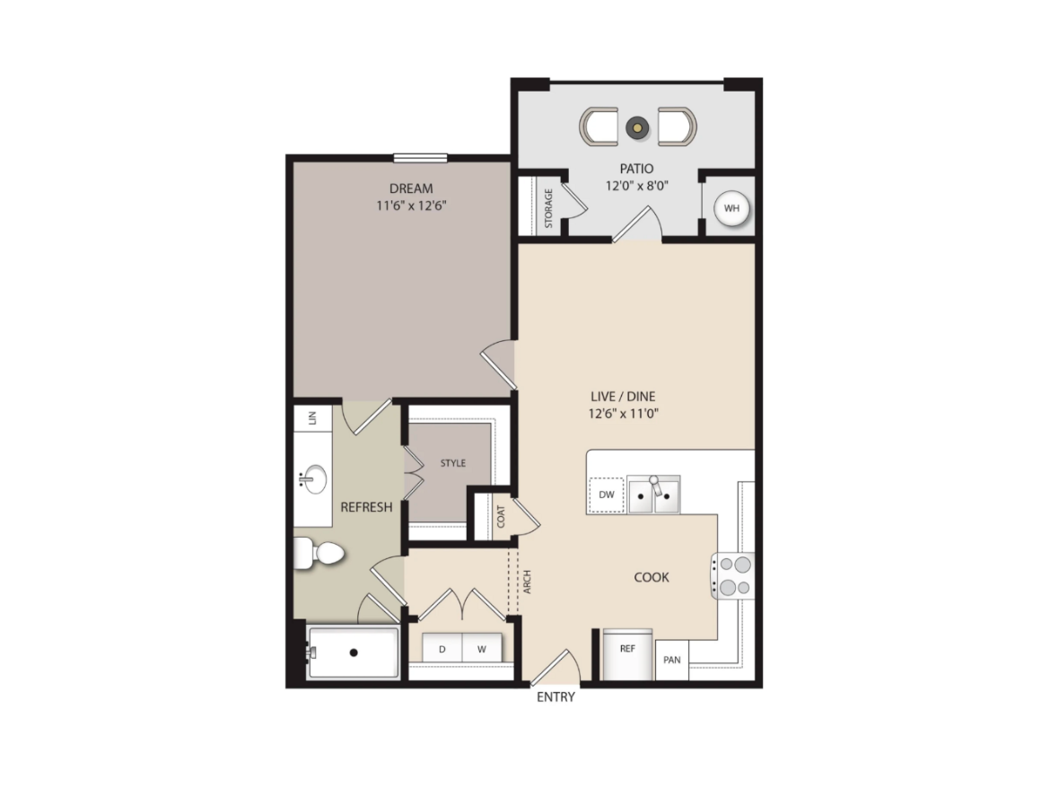 South San Antonio apartment floorplan
